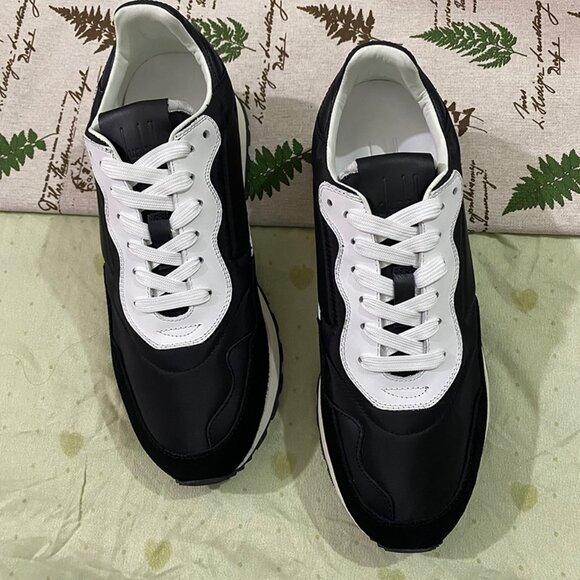 DUNHILL Coated canvas and leather sneakers | THE OUTNET Dunhill Black Sneakers EU 42
